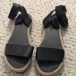 American Eagle Black Espadrille Sandals